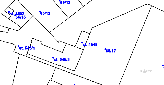 Parcela st. 4548 v KÚ Jičín, Katastrální mapa