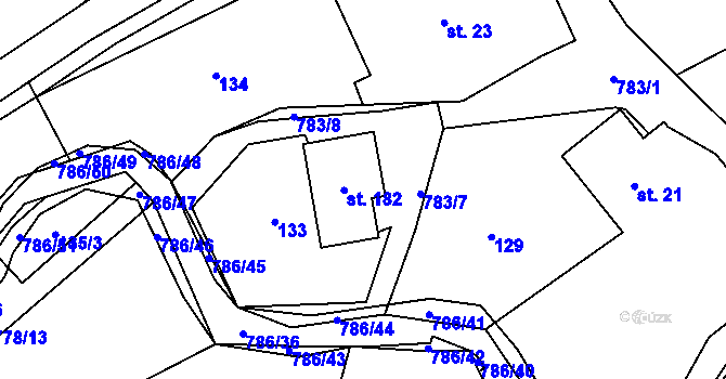 Parcela st. 839 v KÚ Jičina, Katastrální mapa