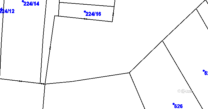 Parcela st. 240/14 v KÚ Žitětín, Katastrální mapa