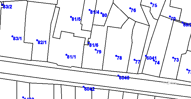 Parcela st. 79 v KÚ Jihlava, Katastrální mapa