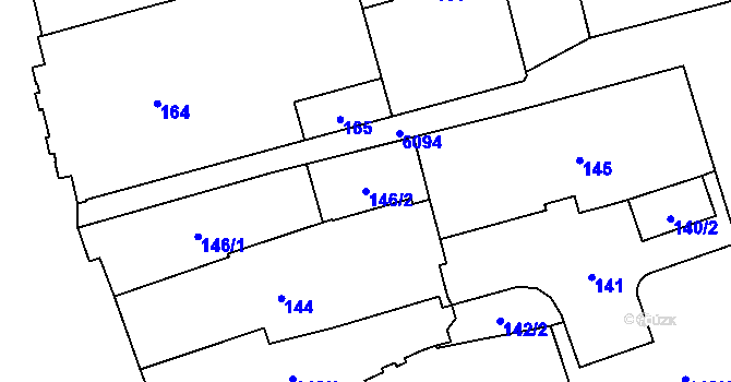 Parcela st. 146/2 v KÚ Jihlava, Katastrální mapa