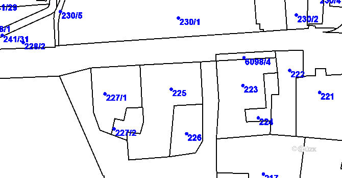 Parcela st. 225 v KÚ Jihlava, Katastrální mapa