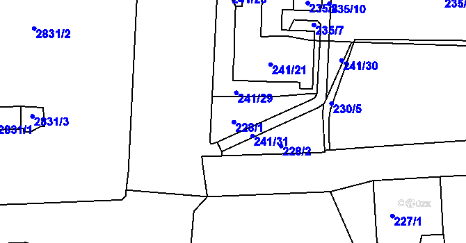 Parcela st. 228 v KÚ Jihlava, Katastrální mapa