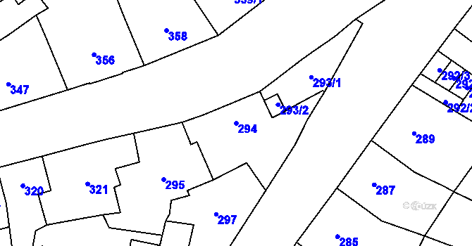 Parcela st. 294 v KÚ Jihlava, Katastrální mapa