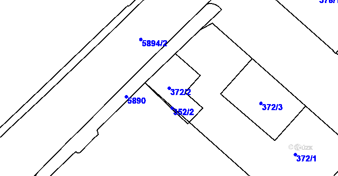 Parcela st. 372/2 v KÚ Jihlava, Katastrální mapa