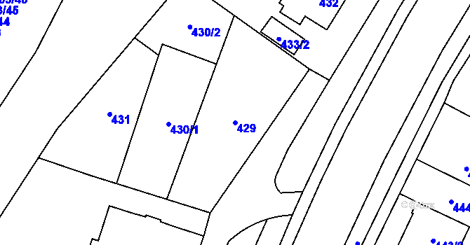 Parcela st. 429 v KÚ Jihlava, Katastrální mapa
