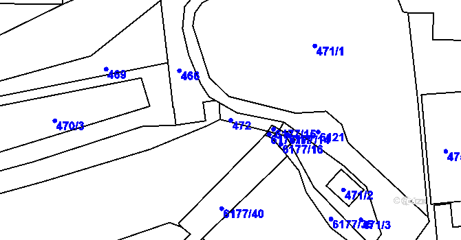 Parcela st. 472 v KÚ Jihlava, Katastrální mapa