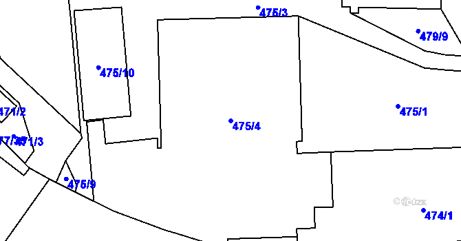 Parcela st. 475/4 v KÚ Jihlava, Katastrální mapa