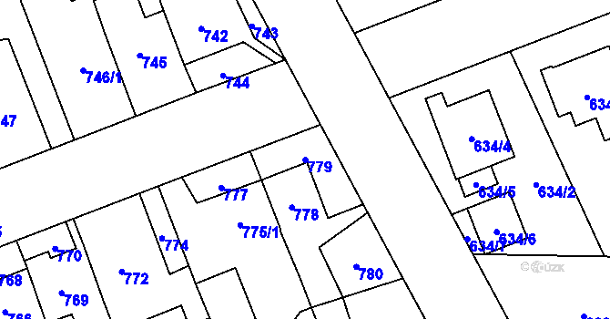 Parcela st. 779 v KÚ Jihlava, Katastrální mapa