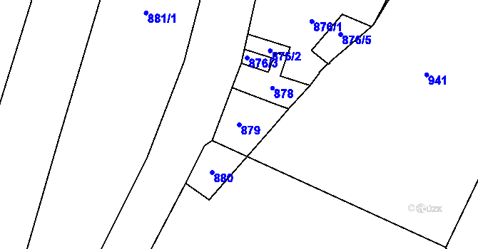 Parcela st. 879 v KÚ Jihlava, Katastrální mapa