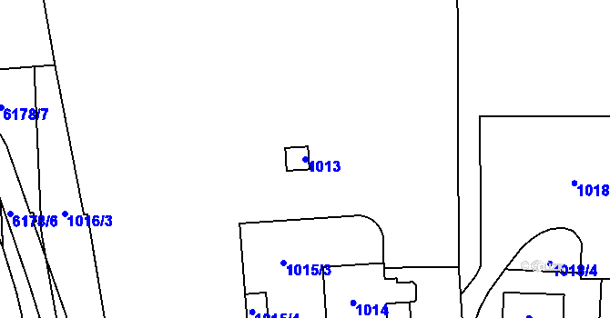Parcela st. 1013 v KÚ Jihlava, Katastrální mapa
