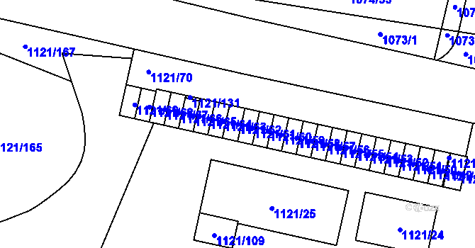 Parcela st. 1121/62 v KÚ Jihlava, Katastrální mapa