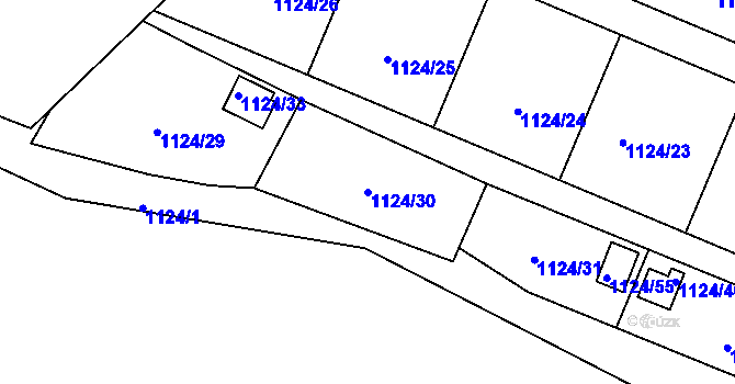 Parcela st. 1124/30 v KÚ Jihlava, Katastrální mapa