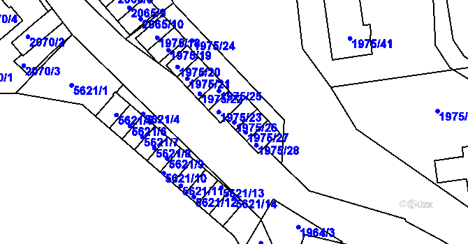 Parcela st. 1975/26 v KÚ Jihlava, Katastrální mapa