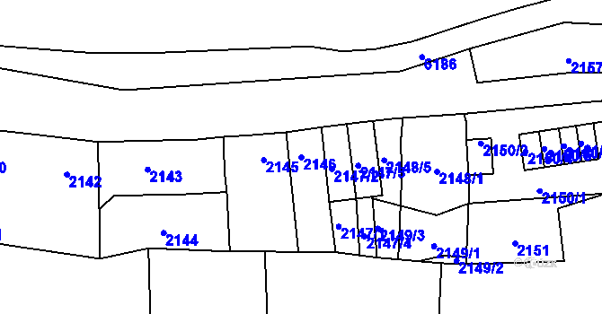 Parcela st. 2146 v KÚ Jihlava, Katastrální mapa