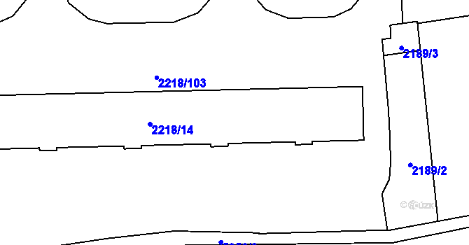 Parcela st. 2218/15 v KÚ Jihlava, Katastrální mapa