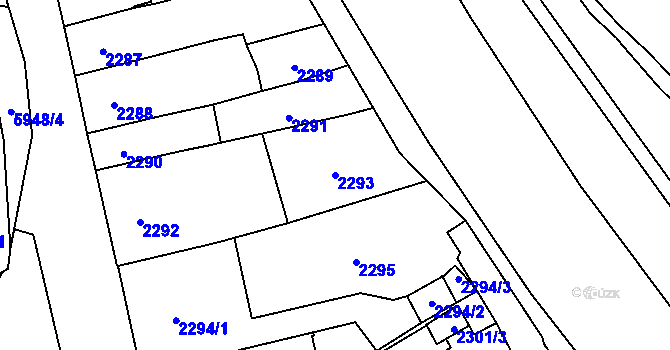 Parcela st. 2293 v KÚ Jihlava, Katastrální mapa