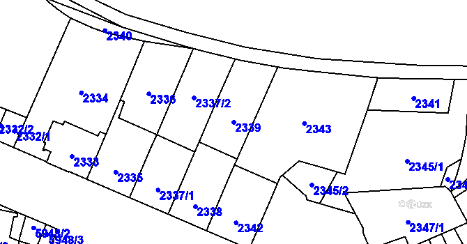 Parcela st. 2339 v KÚ Jihlava, Katastrální mapa