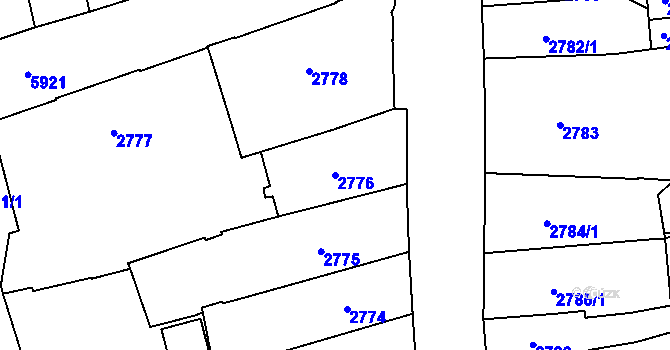 Parcela st. 2776 v KÚ Jihlava, Katastrální mapa
