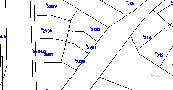 Parcela st. 2897 v KÚ Jihlava, Katastrální mapa