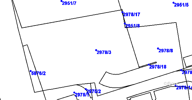 Parcela st. 2978/3 v KÚ Jihlava, Katastrální mapa