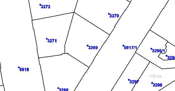 Parcela st. 3269 v KÚ Jihlava, Katastrální mapa