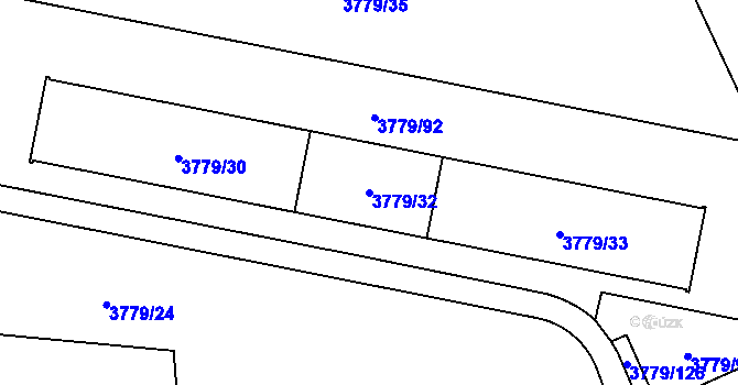 Parcela st. 3779/32 v KÚ Jihlava, Katastrální mapa
