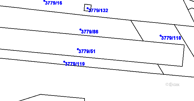 Parcela st. 3779/54 v KÚ Jihlava, Katastrální mapa