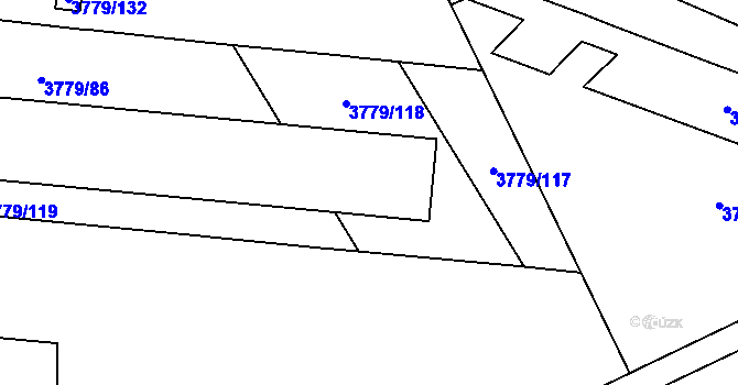 Parcela st. 3779/56 v KÚ Jihlava, Katastrální mapa