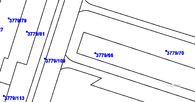 Parcela st. 3779/66 v KÚ Jihlava, Katastrální mapa