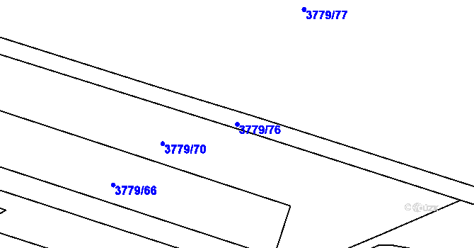 Parcela st. 3779/76 v KÚ Jihlava, Katastrální mapa