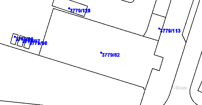 Parcela st. 3779/82 v KÚ Jihlava, Katastrální mapa