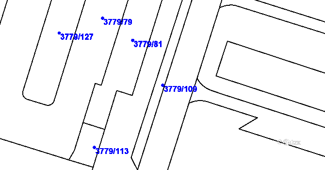 Parcela st. 3779/109 v KÚ Jihlava, Katastrální mapa