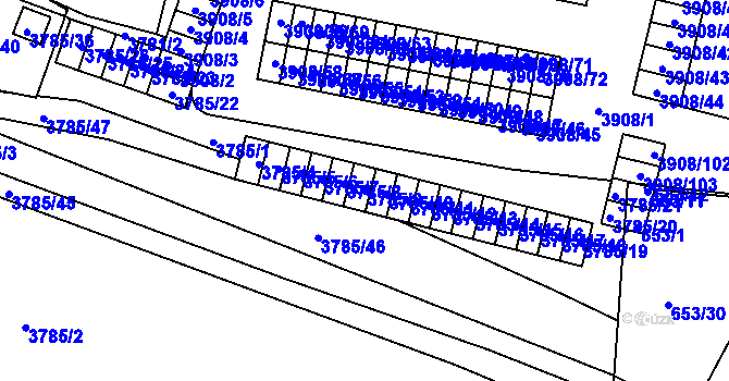Parcela st. 3785/9 v KÚ Jihlava, Katastrální mapa