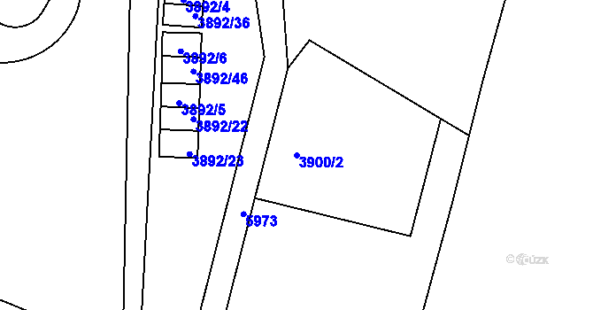 Parcela st. 3900/2 v KÚ Jihlava, Katastrální mapa