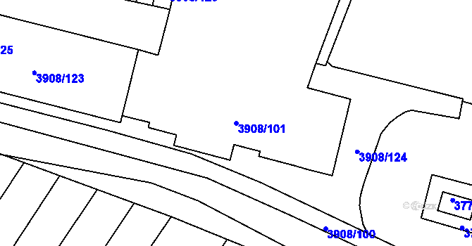 Parcela st. 3908/101 v KÚ Jihlava, Katastrální mapa