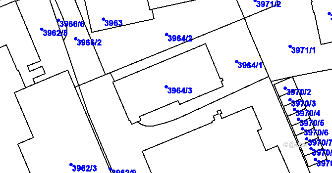 Parcela st. 3964/3 v KÚ Jihlava, Katastrální mapa
