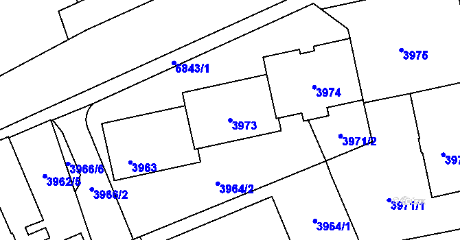 Parcela st. 3973 v KÚ Jihlava, Katastrální mapa