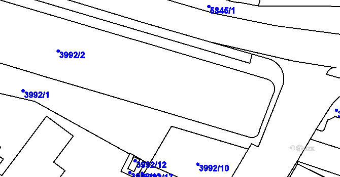 Parcela st. 3992/3 v KÚ Jihlava, Katastrální mapa