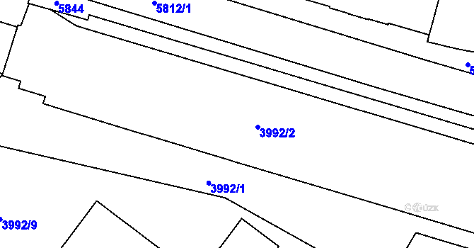 Parcela st. 3992/5 v KÚ Jihlava, Katastrální mapa