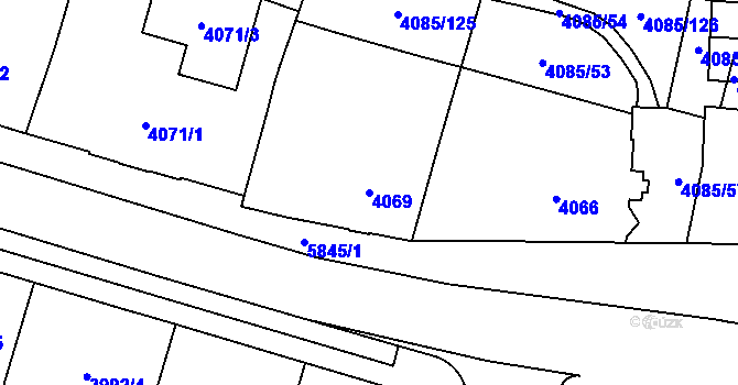Parcela st. 4069 v KÚ Jihlava, Katastrální mapa