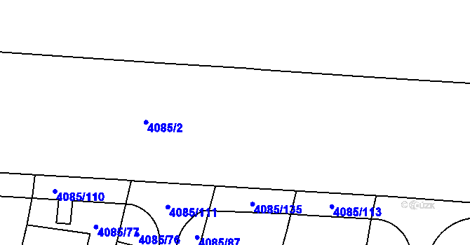 Parcela st. 4085/6 v KÚ Jihlava, Katastrální mapa