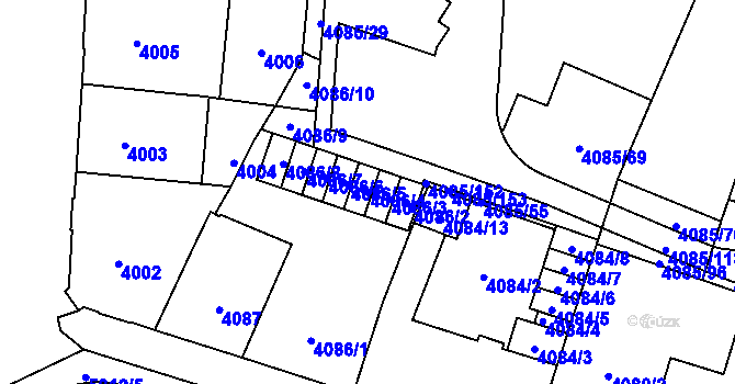 Parcela st. 4086/4 v KÚ Jihlava, Katastrální mapa