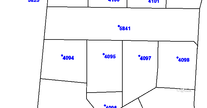 Parcela st. 4095 v KÚ Jihlava, Katastrální mapa