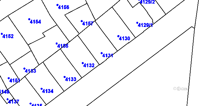 Parcela st. 4131 v KÚ Jihlava, Katastrální mapa