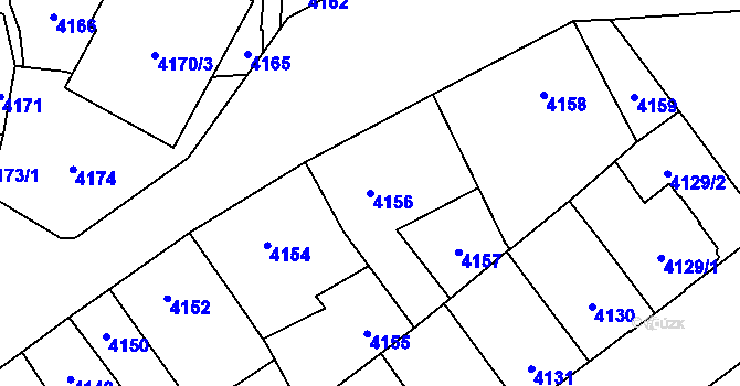 Parcela st. 4156 v KÚ Jihlava, Katastrální mapa