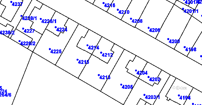 Parcela st. 4212 v KÚ Jihlava, Katastrální mapa