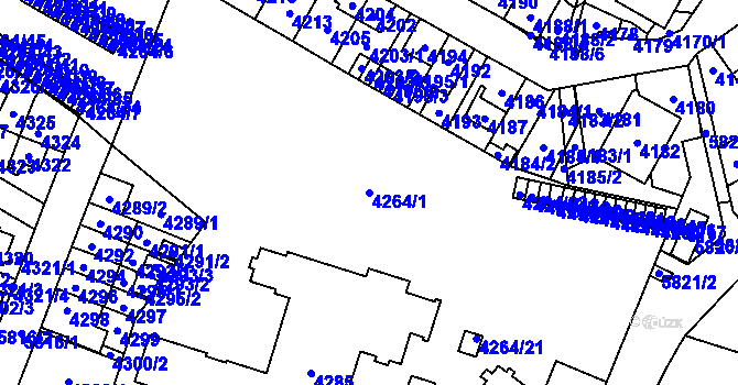Parcela st. 4264/1 v KÚ Jihlava, Katastrální mapa