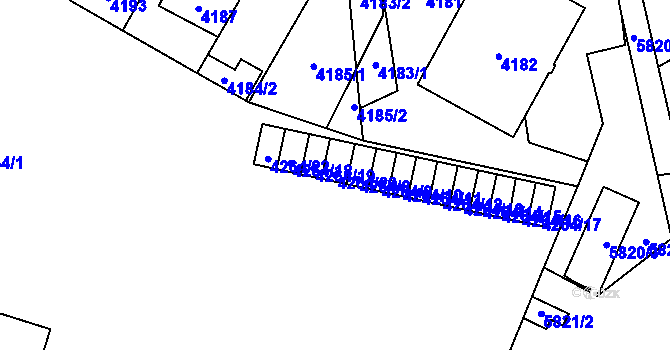 Parcela st. 4264/20 v KÚ Jihlava, Katastrální mapa