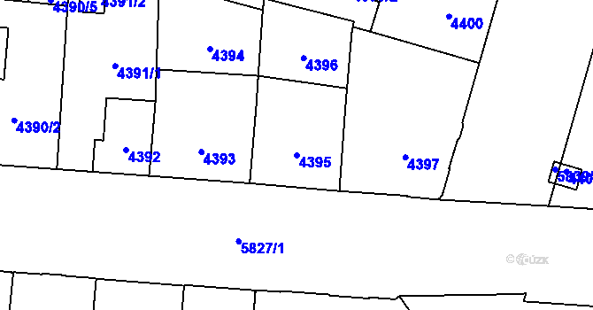 Parcela st. 4395 v KÚ Jihlava, Katastrální mapa